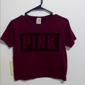 PINK T-shirt crop top